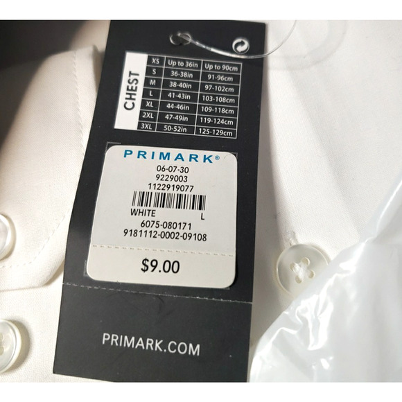 Men's Black Primark 3pc Suit Jacket Size 40 40L Pants 34 X 30 Vest White Shirt - Picture 14 of 16